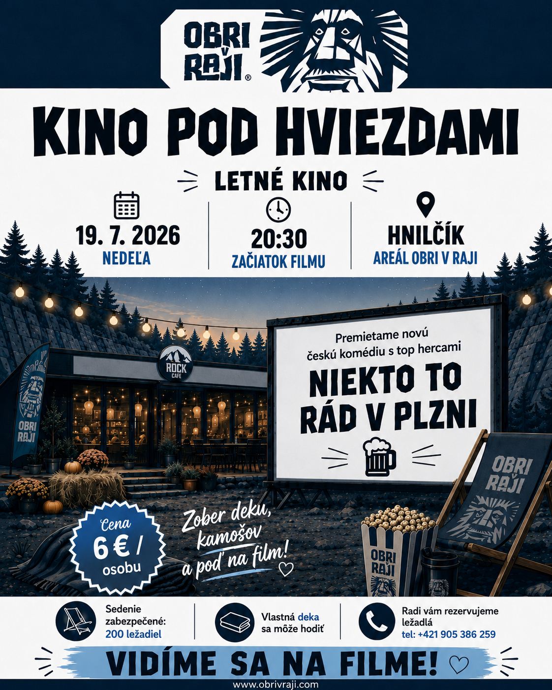 Letné kino v OBRI V RAJI: Niekto to rád v Plzni