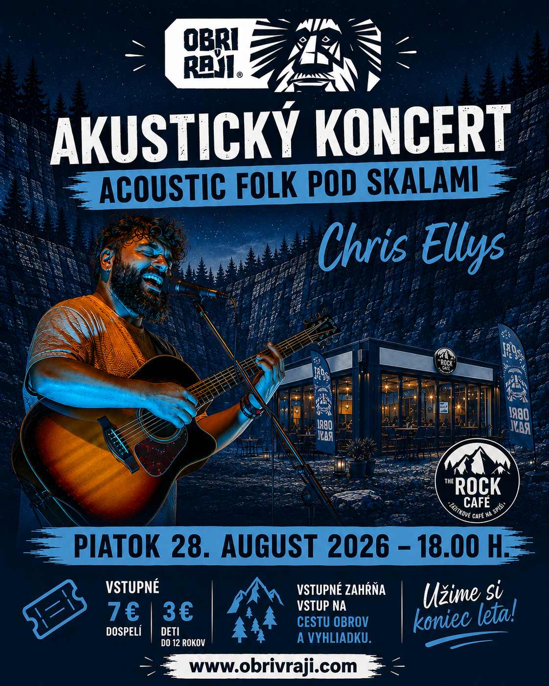 AKUSTICKÝ KONCERT Chris Ellys – ACOUSTIC FOLK POD SKALAMI